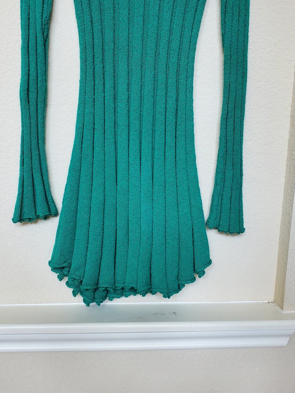 FP Beach Mock Turtleneck Knit Ribbed Dress. Size XL - Picture 3 of 6